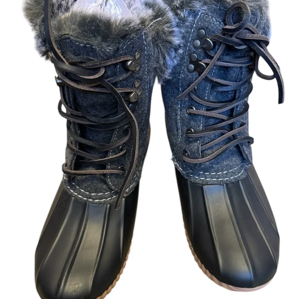Report Footwear Ulisses Women's Gray Fur-Lined Boots Sz 6